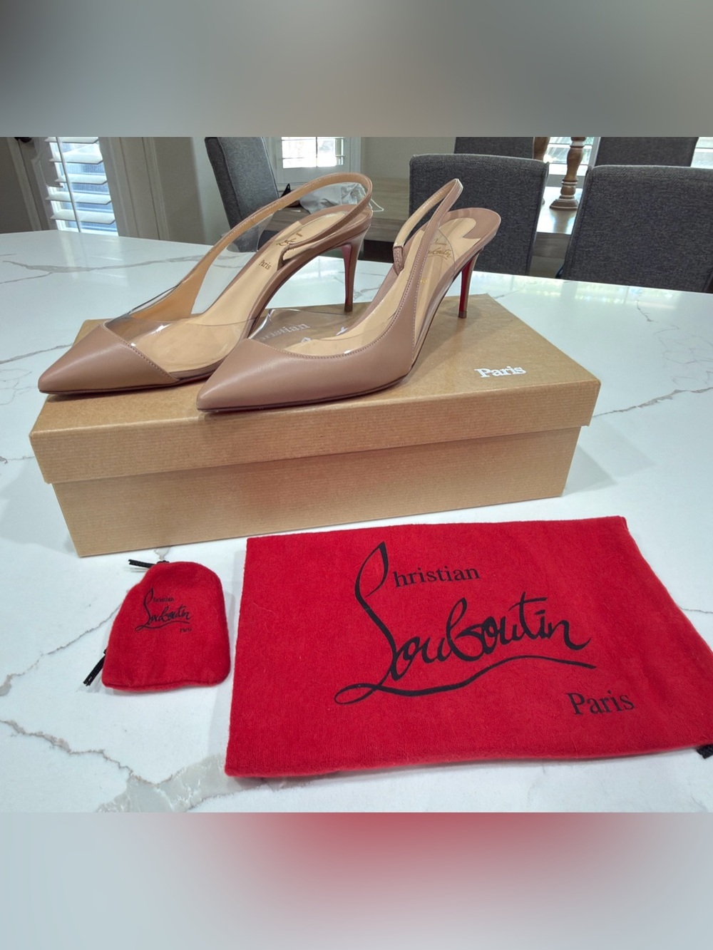 Christian Louboutin  Posticha Slingback Pump. Size 38.5.